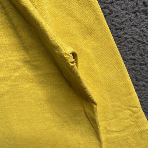 Vintage Y2k Tommy Hilfiger Classic Yellow Long Sleeve Shirt Mens 2XL Distressed - Picture 13 of 16